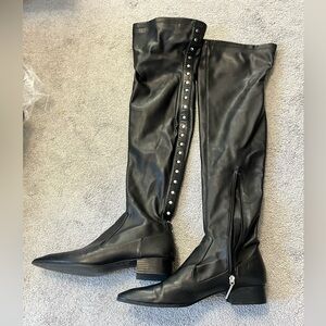 Zara woman studded on the back, over the knee boots size 41 /10